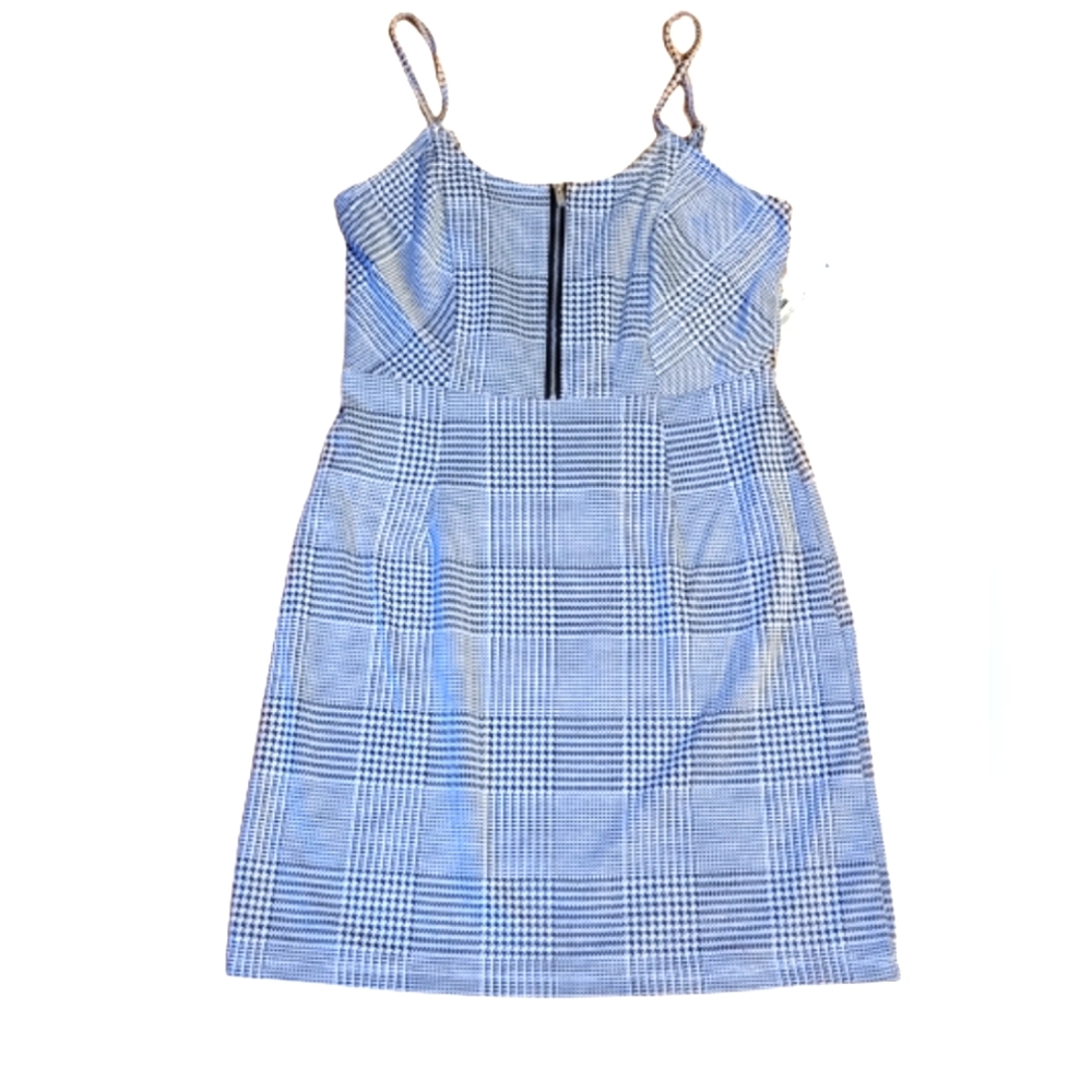 New no Boundaries spaghetti strap above knee dress. Front breast zipper closure.